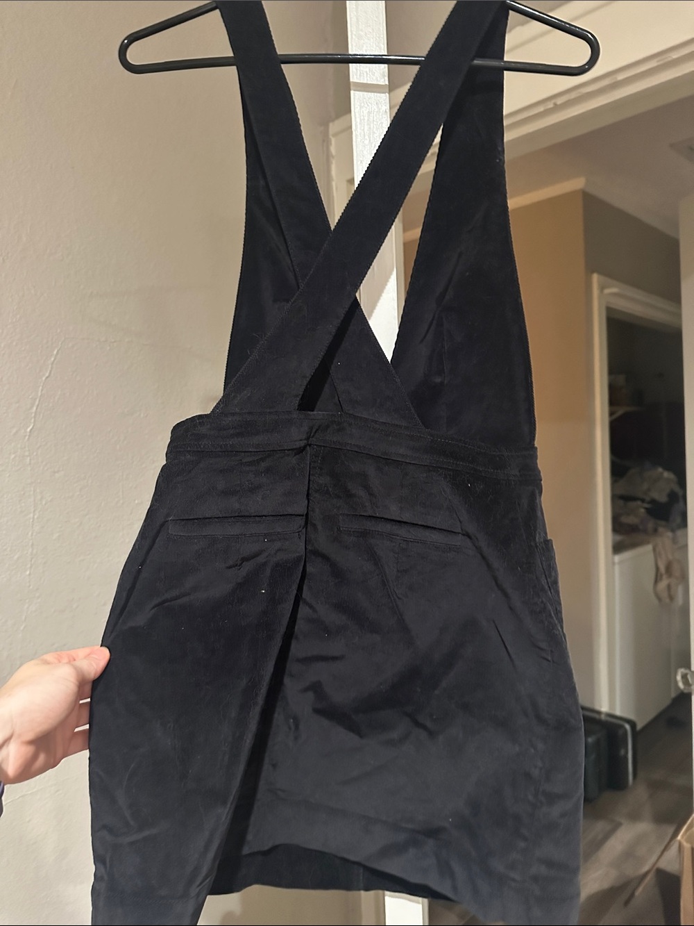 Free People Black Corduroy Pinafore Dress - Picture 2 of 5